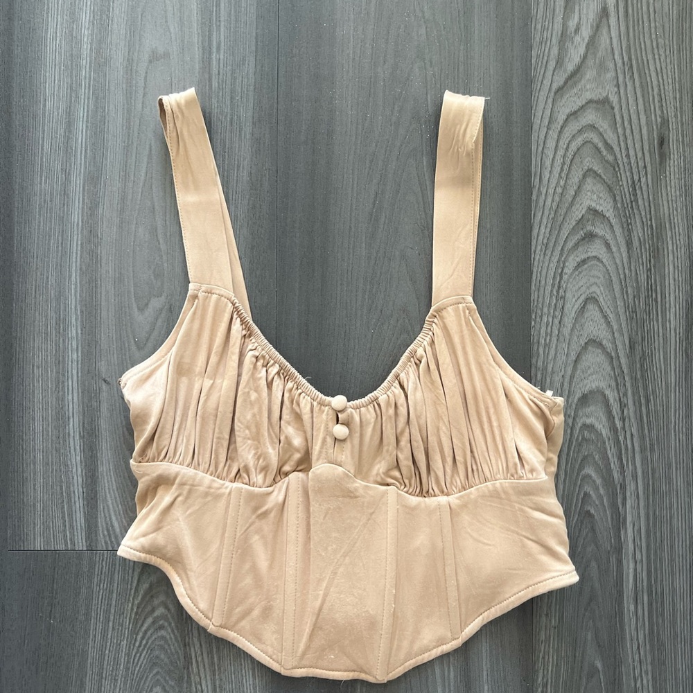 Zara champagne top - size small - never worn